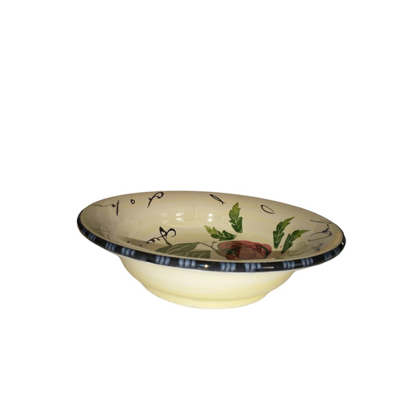 Antica Fornace AFA9 Italian Made Eggplant Pattern Serving Bowl Dinner Party - Picture 4 of 16